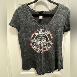Harley Davidson V Neck Tee